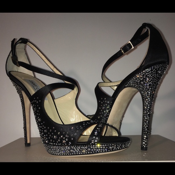 💜SEE VIDEO💜JIMMY CHOO💜Swarovski Crystals & Crystal Stars Sandals - Picture 8 of 17